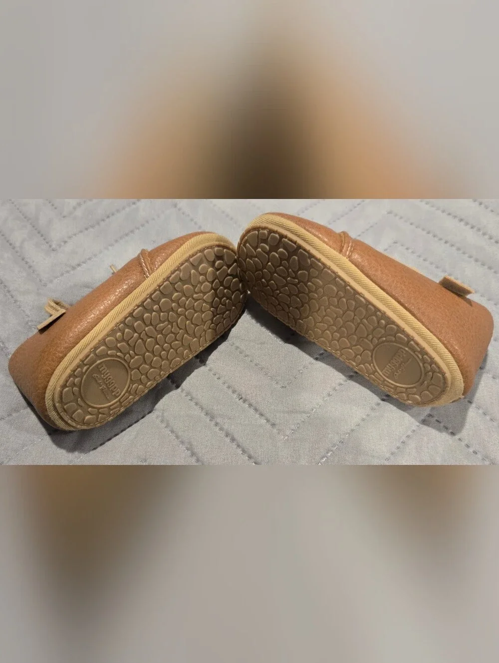 Baby Walker Soft-Tan Leather Lace-Up Shoes